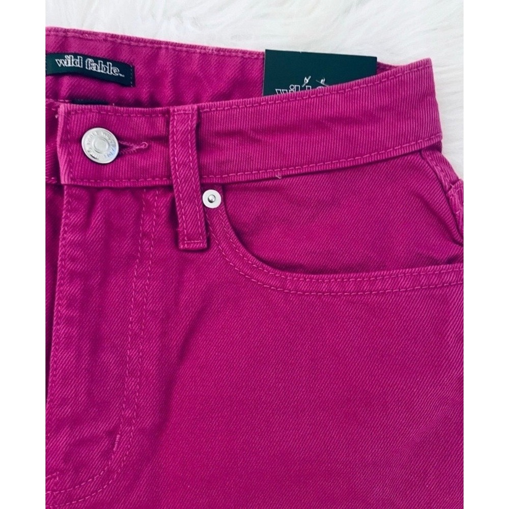 NEW Wild Fable Women's Size 2/26 Magenta Pink High Rise Mom Shorts - Picture 3 of 6